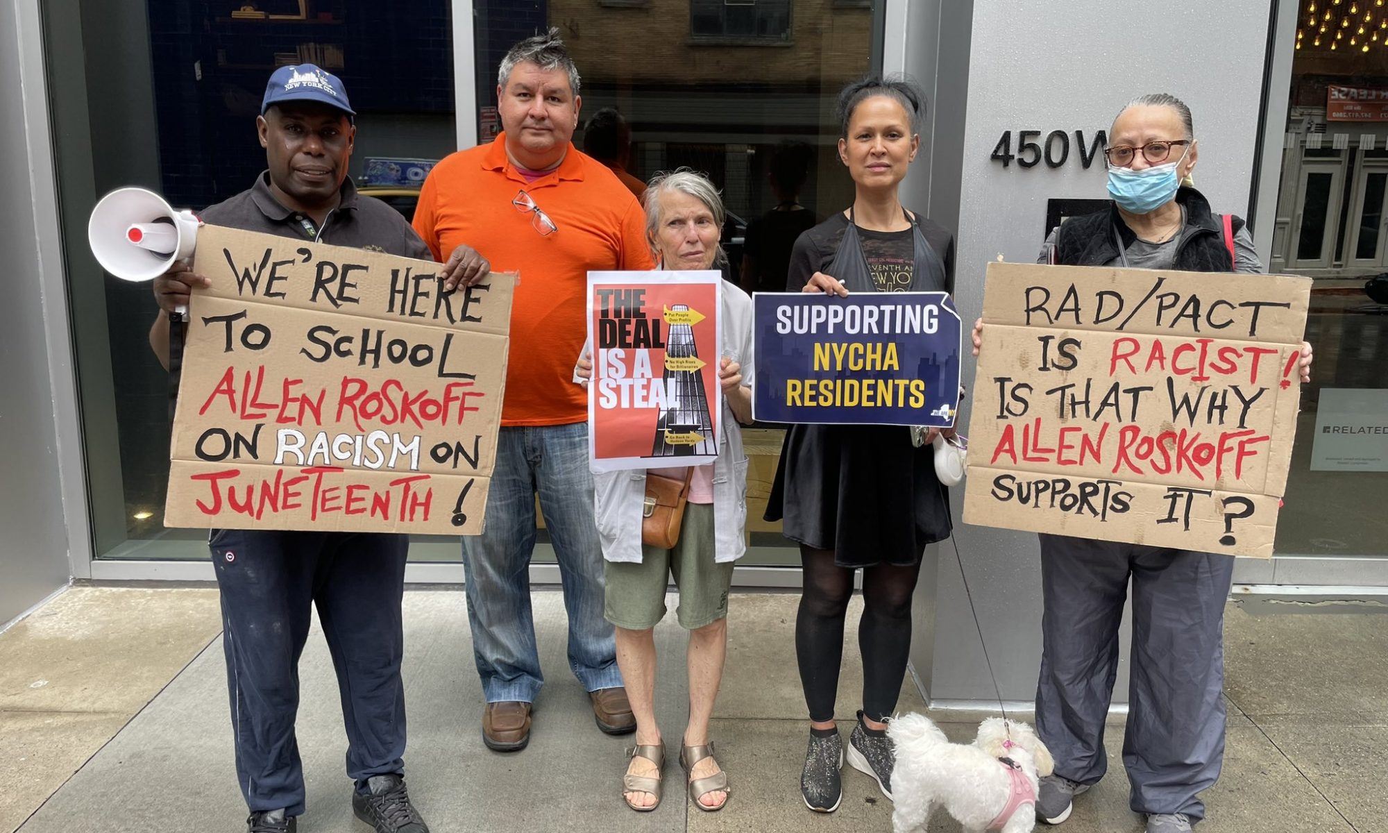 Fight For NYCHA protest against Allen Roskoff on Juneteenth